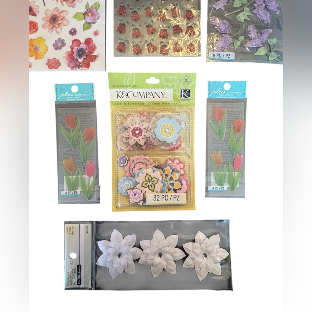 Floral and Ladybug Sticker Set - Picture 6 of 8